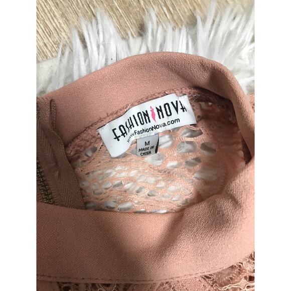 Fashion Nova Women Sz M Long Sleeve Dress Turtle Neck Zips Party Cocktail Midi - Picture 6 of 10